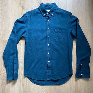 Taylor Stitch The Jack LS Button-Down Prussian Blue Flannel Mens 36/XS Rrp $128